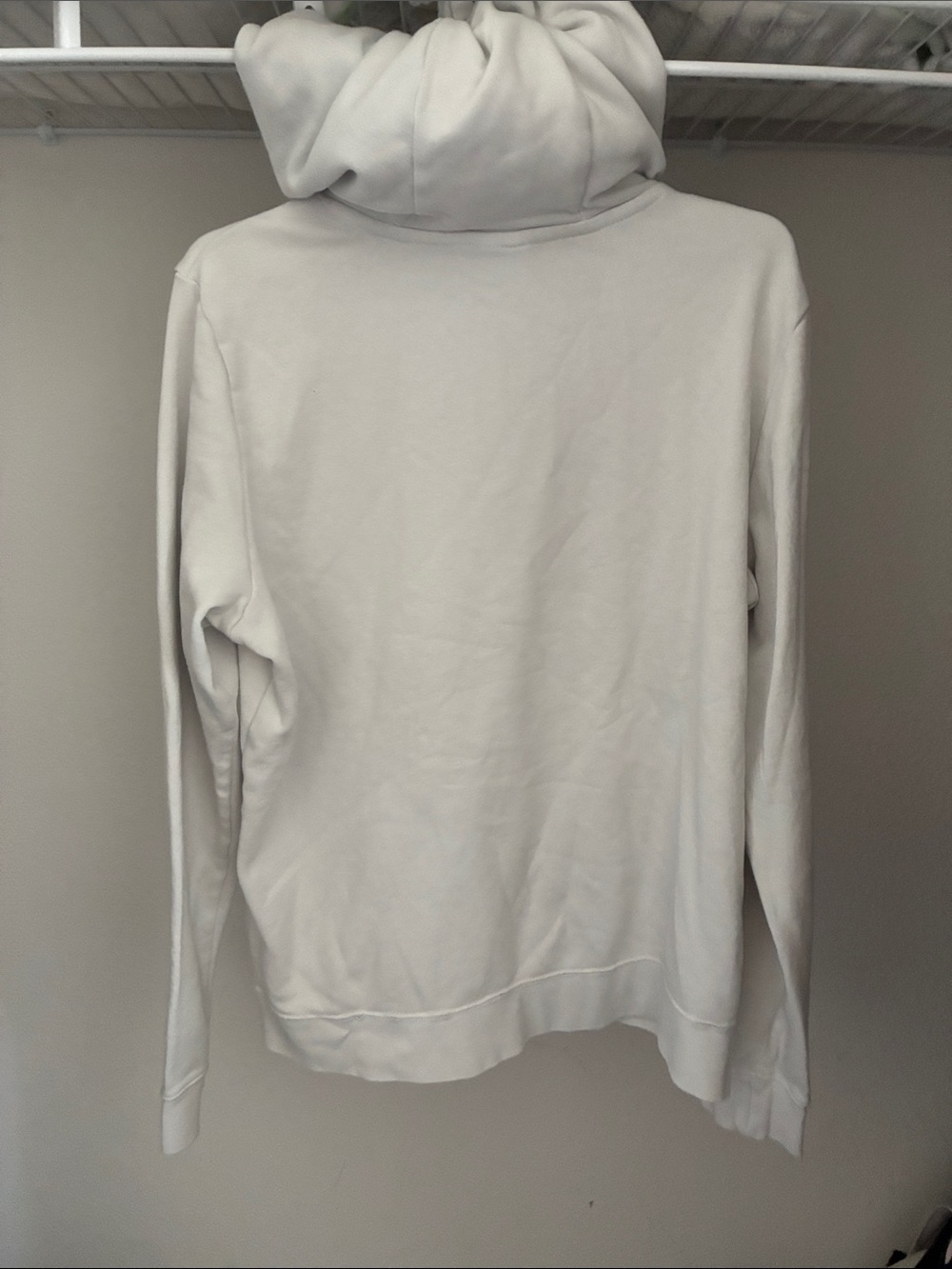 Nike Men’s White Hoodie with Black Swoosh - Picture 3 of 4